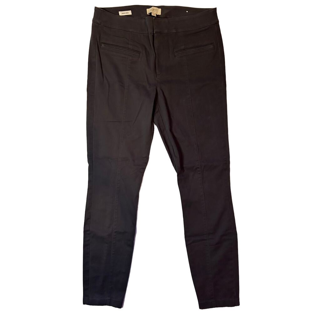 LOFT Grey Supersoft Sateen Stretch Skinny Ankle Pants Size 6